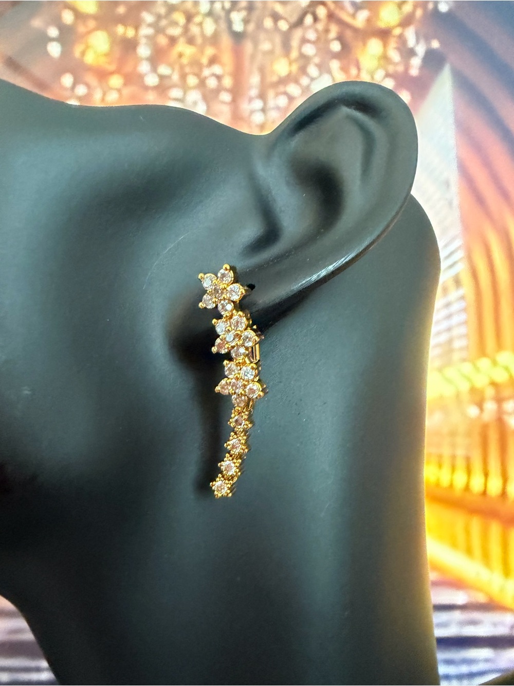Gold Floral Cascade Earrings - Women Jewelry